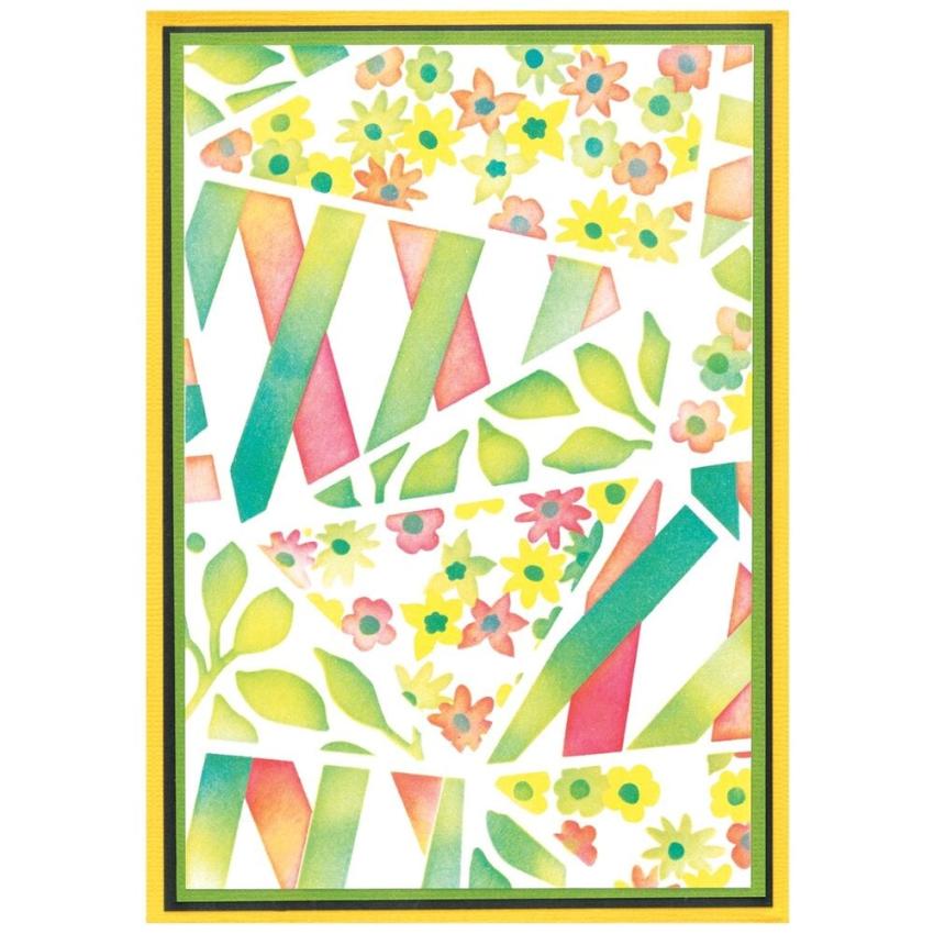 Sizzix - Schablone "Fragmented Floral #2" Layered Stencil Design by Stacey Park