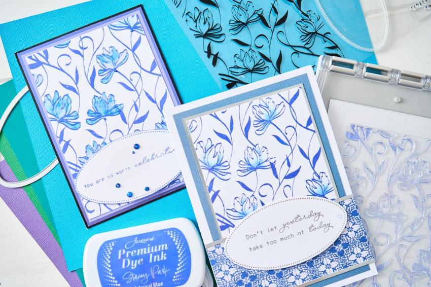 Sizzix - Stanzschablone & Stempelset "Wall Flower" Framelits Craft Dies & Clear Stamps by Stacey Park