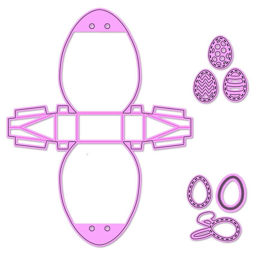 Nellie Snellen - Stanzschablone "Osterei" Multi Frame Dies