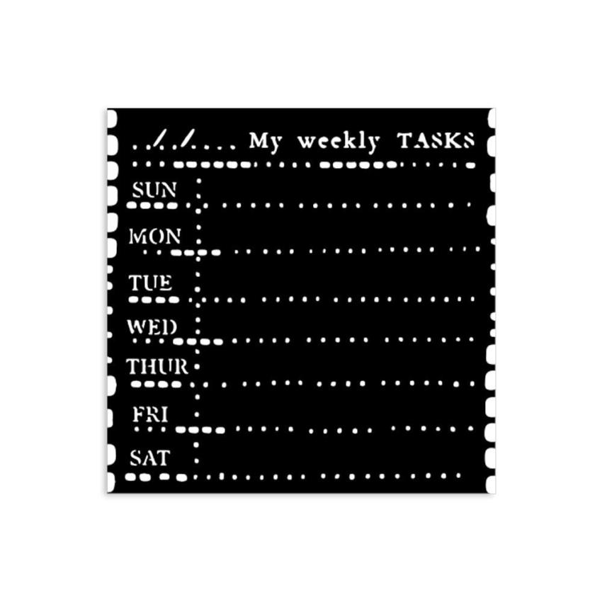 Stamperia - Schablone 12x12cm "Diary Weekly Planner" Stencil