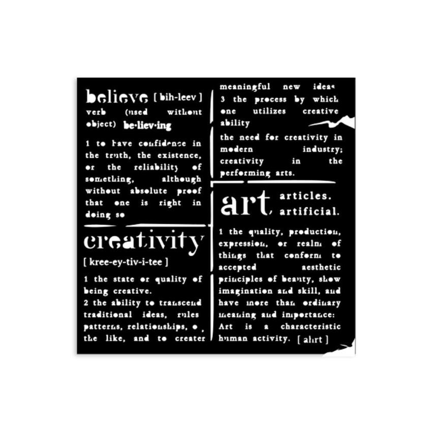 Stamperia - Schablone 12x12cm "Dictionary" Stencil