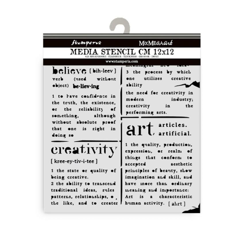 Stamperia - Schablone 12x12cm "Dictionary" Stencil