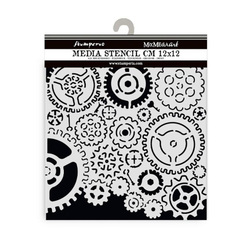 Stamperia - Schablone 12x12cm "Gears Pattern" Stencil