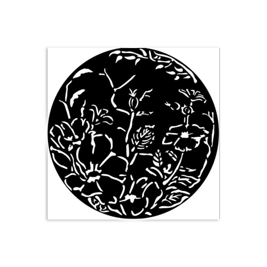 Stamperia - Schablone 12x12cm "Round Frame with Flowers" Stencil