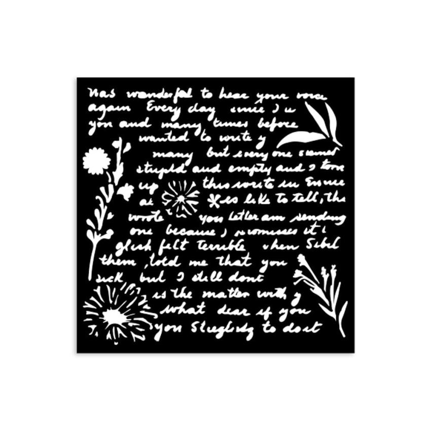 Stamperia - Schablone 12x12cm "Writings Pattern" Stencil