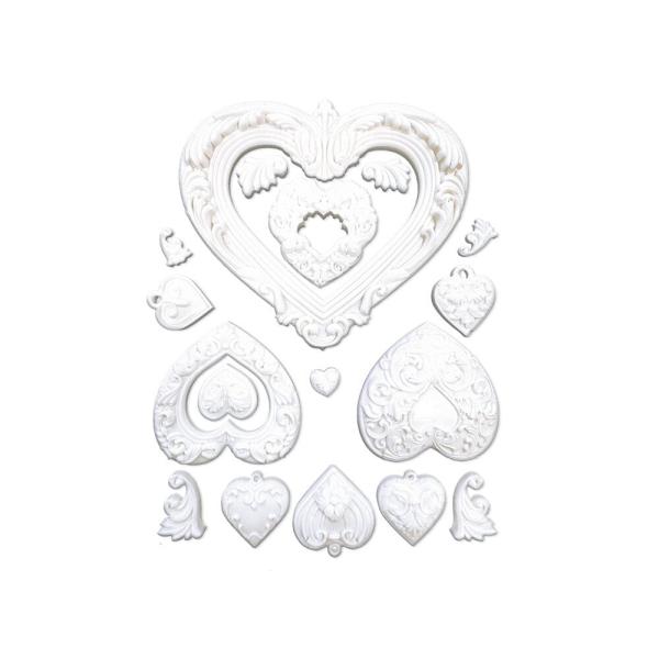 Stamperia - Gießform A5 "Hearts" Soft Mould 