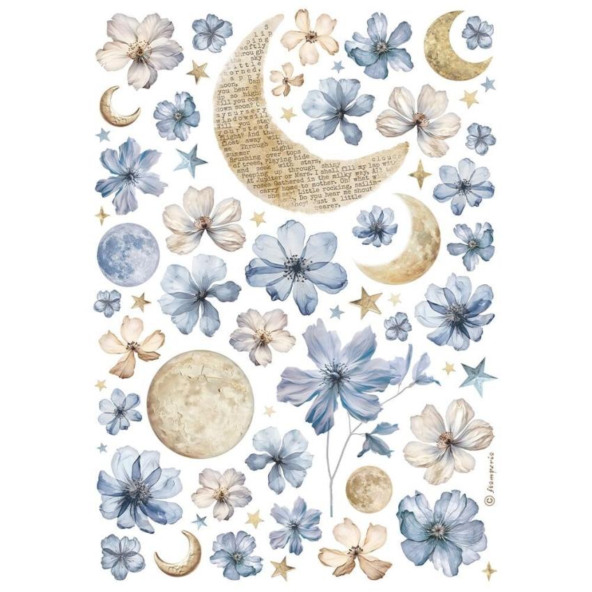 Stamperia - Decopatch Papier "Sun and Moon" Decoupage A4 - 6 Bogen  