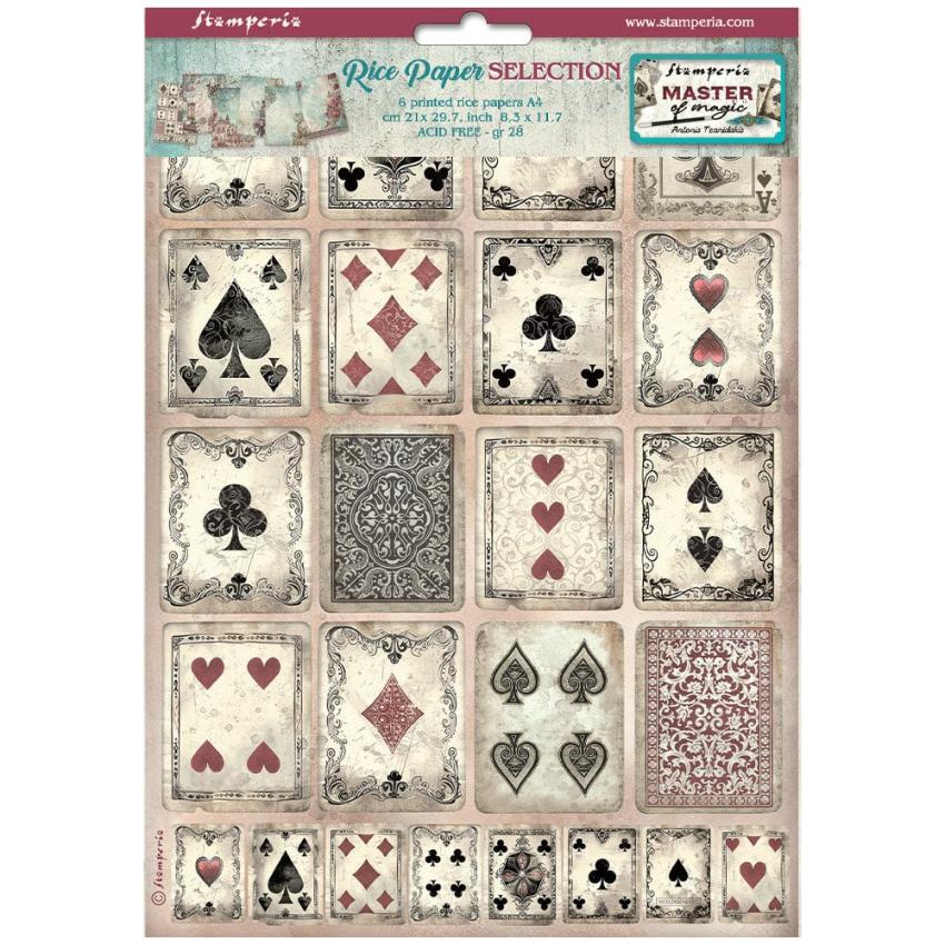 Stamperia - Decopatch Papier "Selection" Decoupage A4 - 6 Bogen  