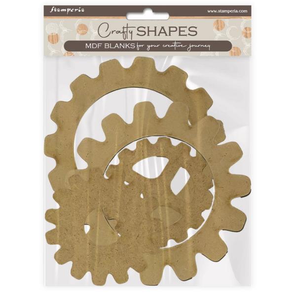 Stamperia - Holzteile "Master of Magic Gears" MDF Crafty Shapes Blanks