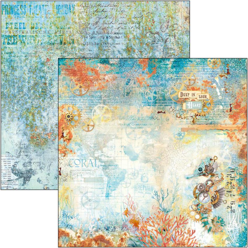 Ciao Bella - Designpapier "Coral Reef" Paper Pack 12x12 Inch - 12 Bogen