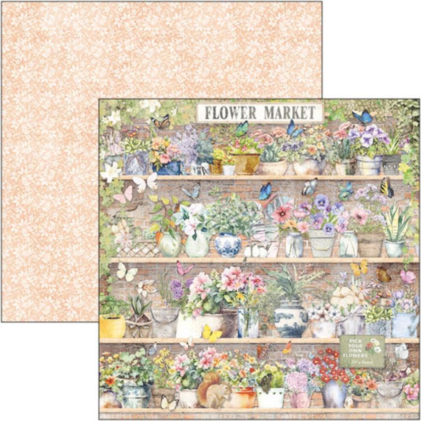 Ciao Bella - Designpapier "Flower Shop" Paper Pack 12x12 Inch - 12 Bogen