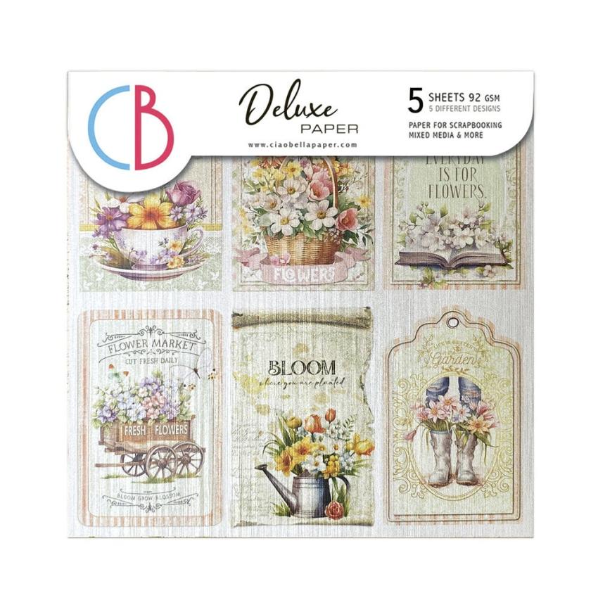 Ciao Bella - Designpapier "Pearl" Deluxe Paper Pack 6x6 Inch - 5 Bogen