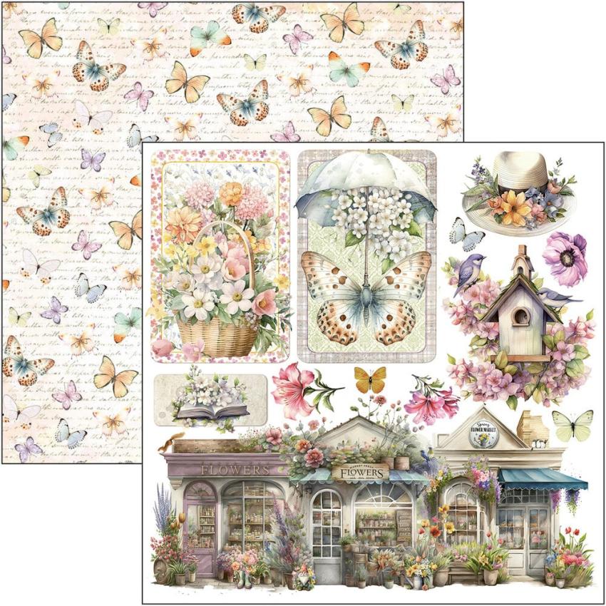 Ciao Bella - Stanzteile "Flower Shop" Fussy Cut Pad - 24 Bogen