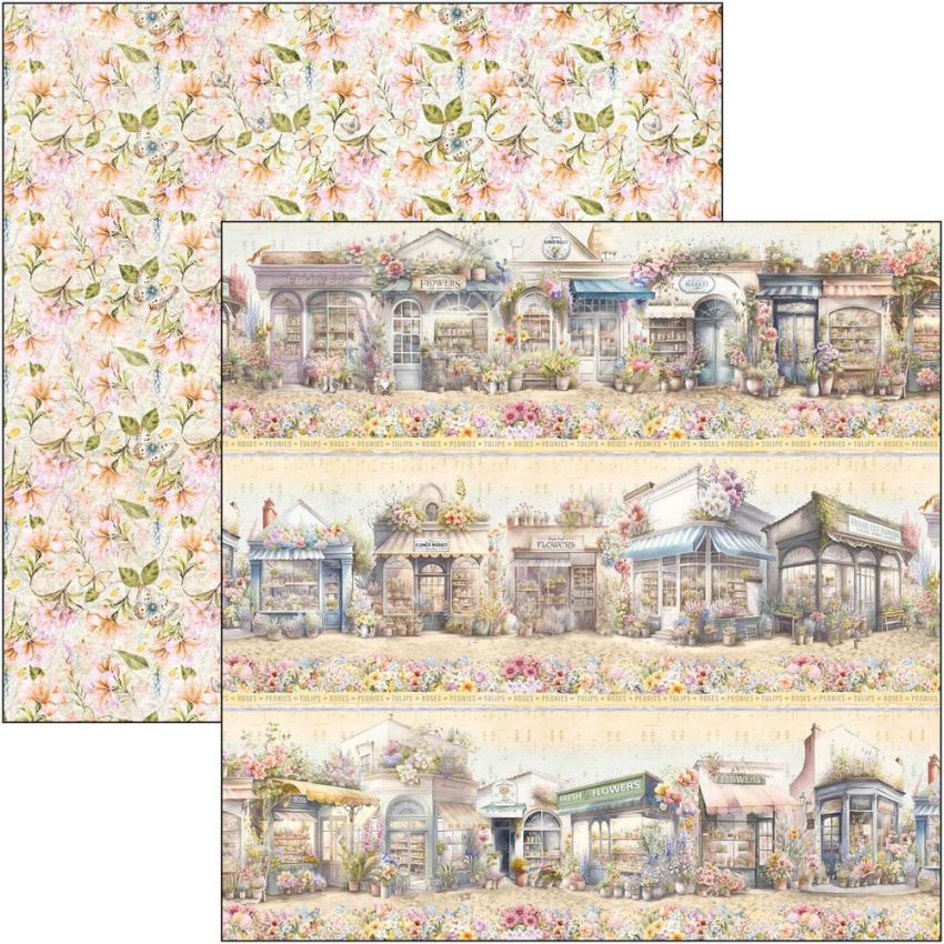 Ciao Bella - Designpapier "Flower Shop" Paper Pack 8x8 Inch - 12 Bogen