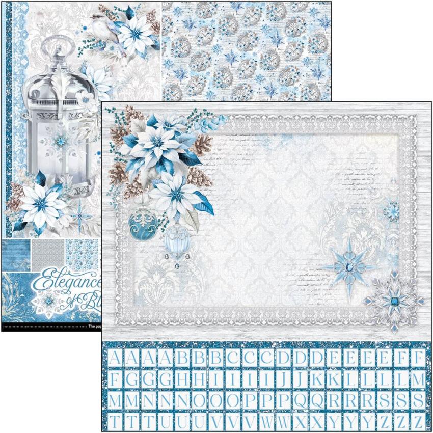 Ciao Bella - Designpapier "Elegance of Blue" Patterns Paper Pack 12x12 Inch - 8 Bogen