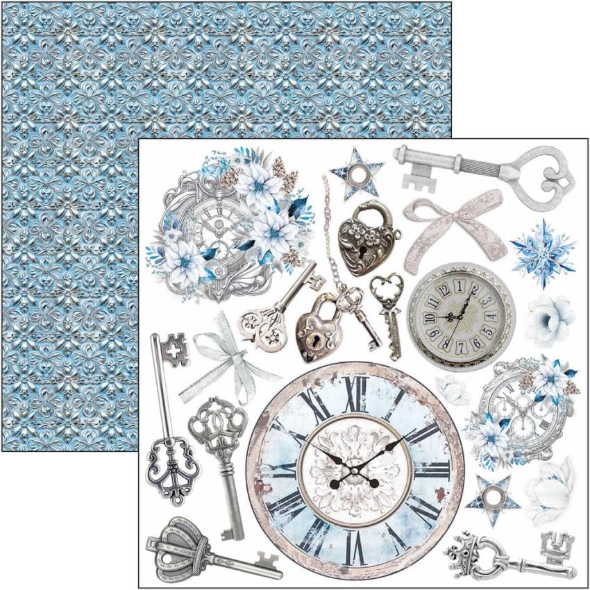 Ciao Bella - Stanzteile "Elegance of Blue" Fussy Cut Pad - 24 Bogen