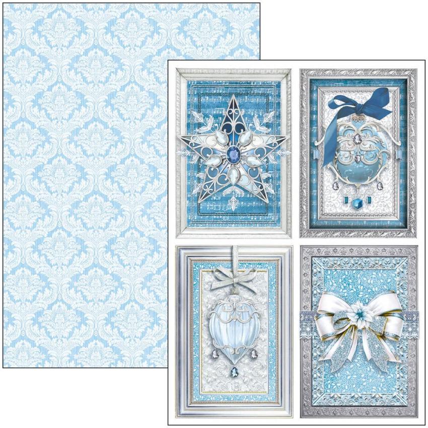 Ciao Bella - Stanzteile "Elegance of Blue" Creative Pad A4 - 9 Bogen