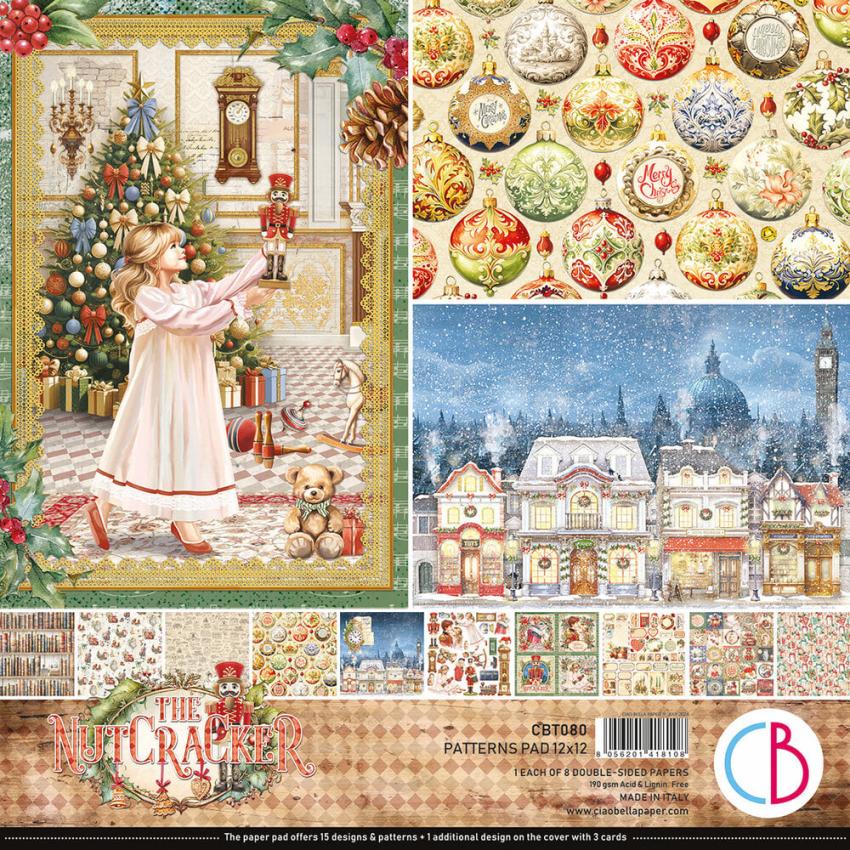 Ciao Bella - Designpapier "The Nutcracker" Patterns Paper Pack 12x12 Inch - 8 Bogen