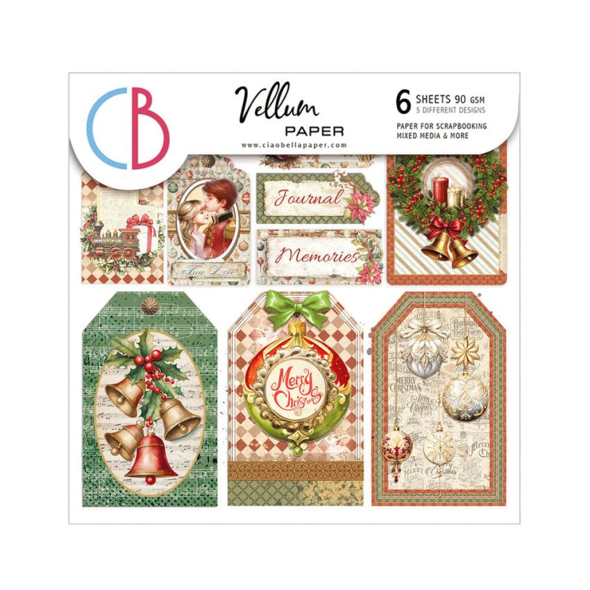 Ciao Bella - Pergamentpapier "The Nutcracker" Vellum 6x6 Inch - 6 Bogen