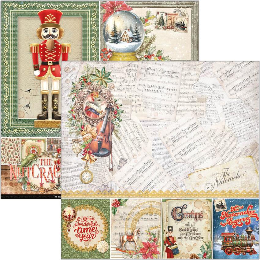 Ciao Bella - Designpapier "The Nutcracker" Paper Pack 8x8 Inch - 12 Bogen