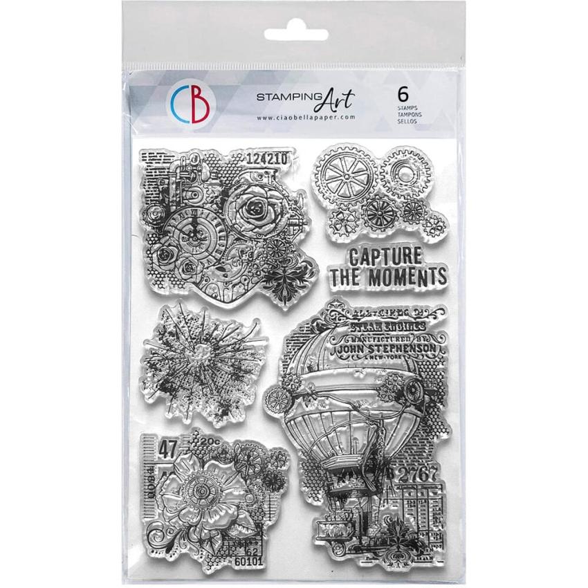 Ciao Bella - Stempelset "Gears of Imagination" Clear Stamps