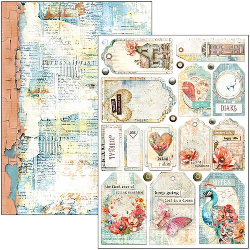 Ciao Bella - Stanzteile "Majestic Dream" Creative Pad A4 - 9 Bogen