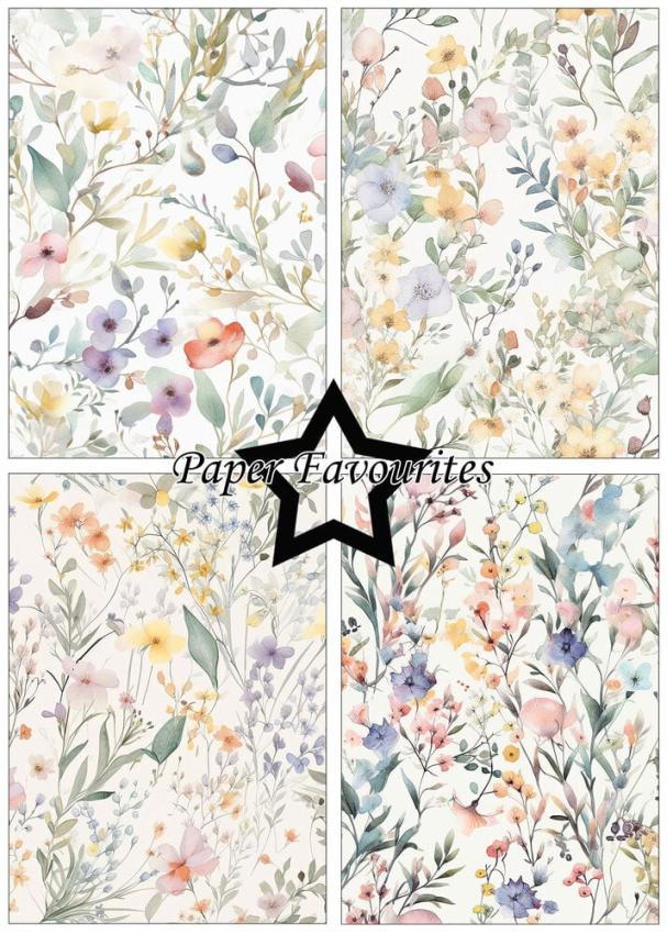 Paper Favourites - Designpapier "Spring Flowers" Paper Pack A5 - 24 Bogen