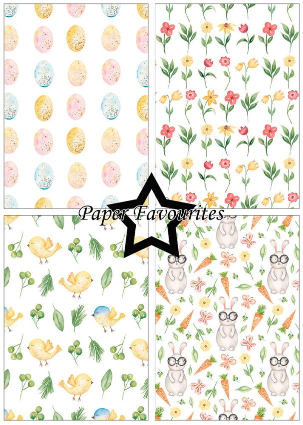 Paper Favourites - Designpapier "Watercolour Easter" Paper Pack A5 - 24 Bogen