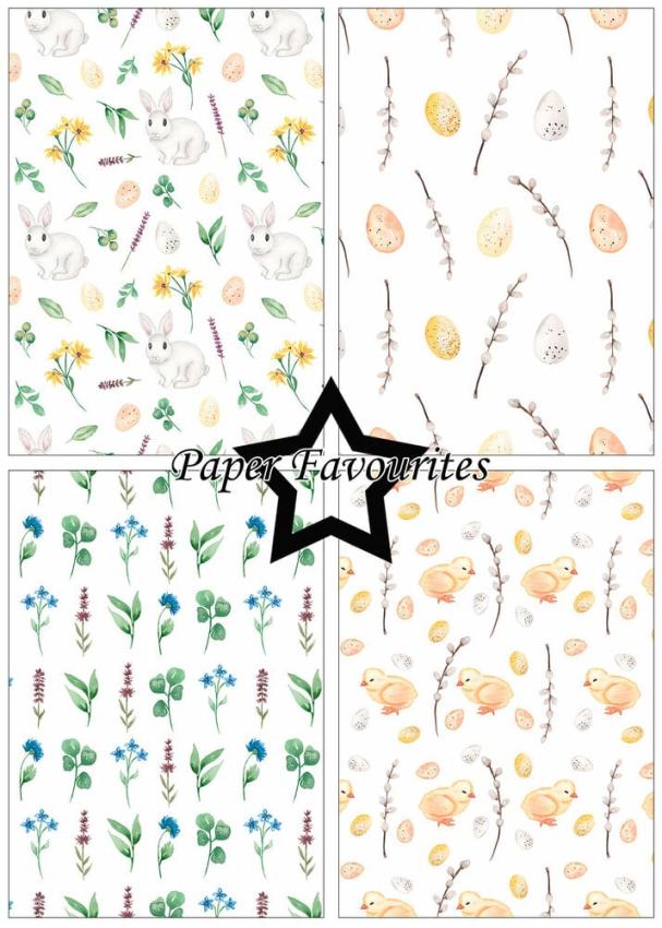 Paper Favourites - Designpapier "Watercolour Easter" Paper Pack A5 - 24 Bogen