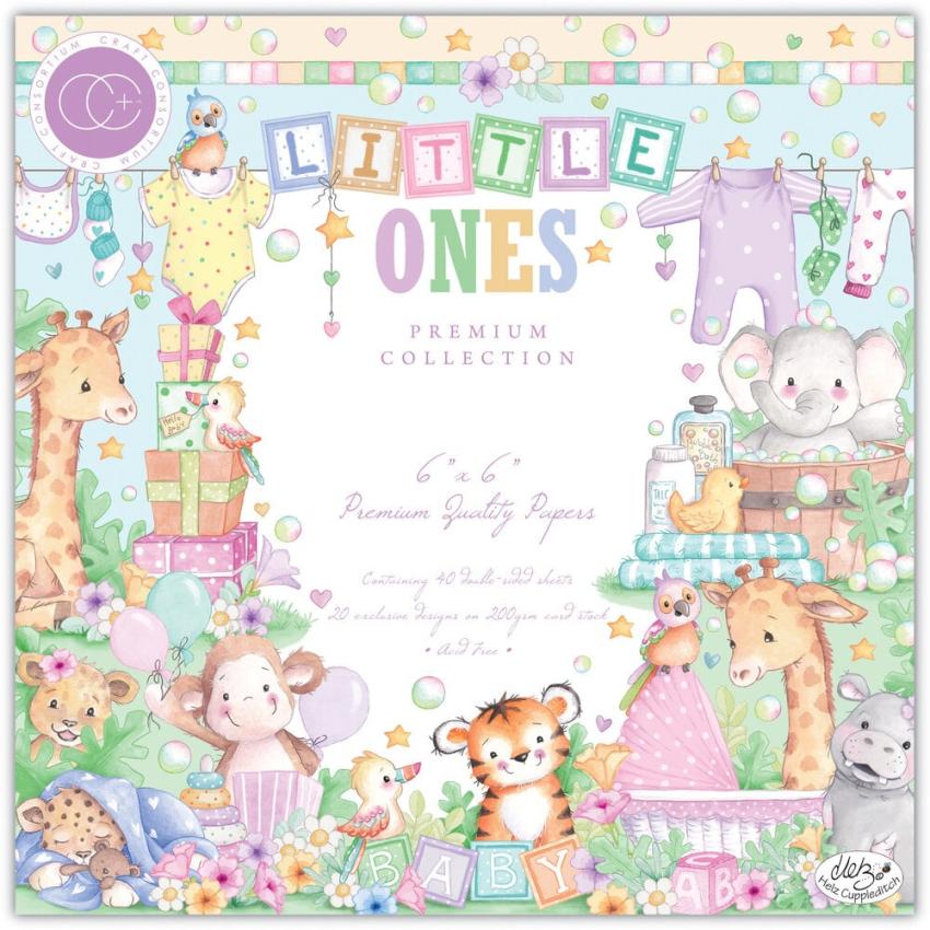 Craft Consortium - Designpapier "Little Ones" Paper Pad 6x6 Inch - 40 Bogen