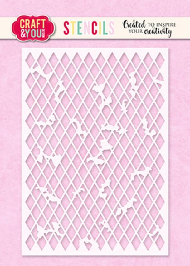 Craft & You Design - Schablone 10,5x14,6cm "Rhombus" Stencil