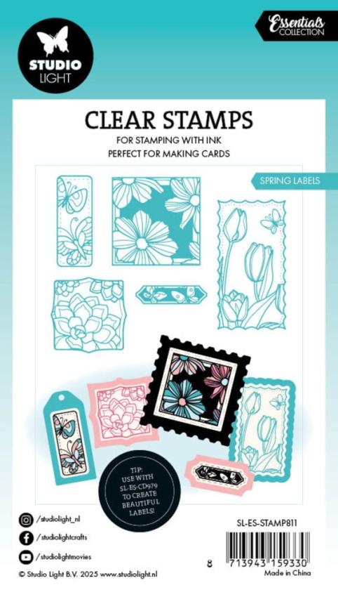 Studio Light - Stempelset "Spring Labels" Clear Stamps