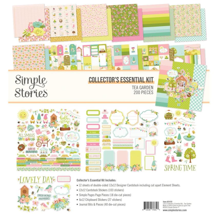 Simple Stories - Collectors Essential Kit "Tea Garden" 12 Bogen Designpapier