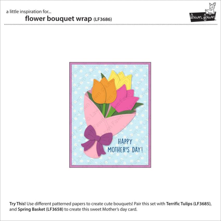 Lawn Fawn - Stanzschablone "Flower Bouquet Wrap" Dies