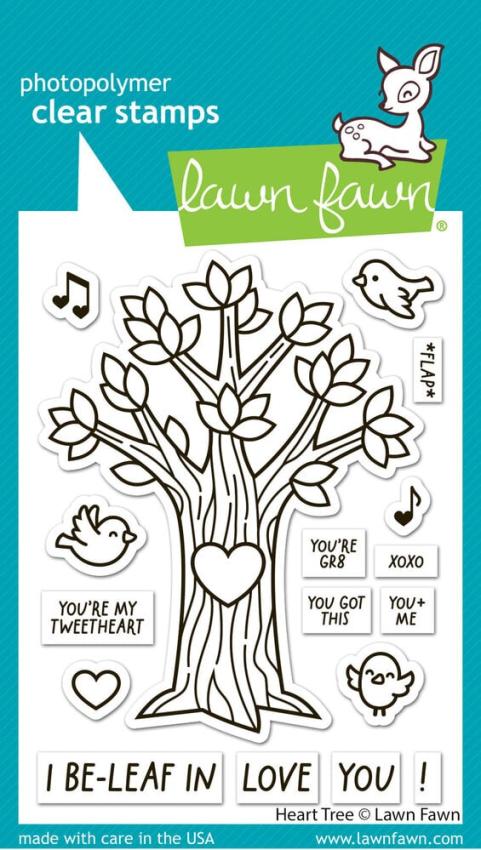 Lawn Fawn - Stempelset "Heart Tree" Clear Stamps