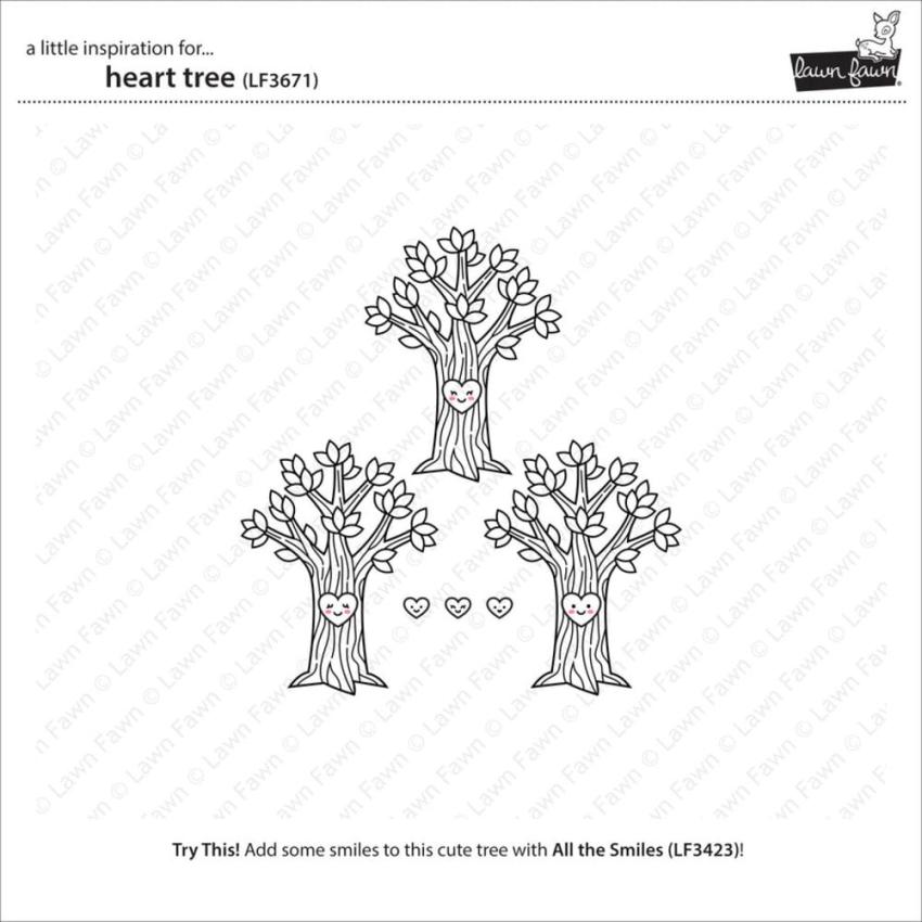 Lawn Fawn - Stempelset "Heart Tree" Clear Stamps