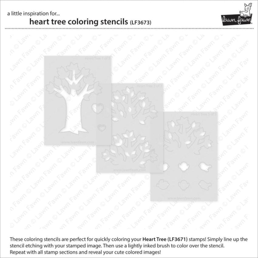 Lawn Fawn - Schablone "Heart Tree" Stencil