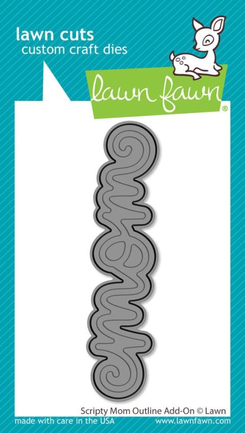 Lawn Fawn - Stanzschablone "Scripty Mom Outline" Add-on Die