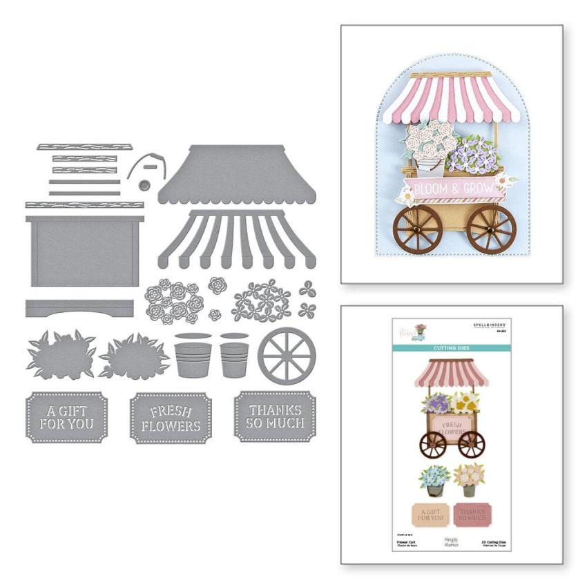 Spellbinders - Stanzschablone "Flower Cart" Dies