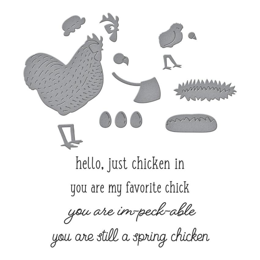 Spellbinders - Stempelset & Stanzschablone "Spring Chicken" Clear Stamps & Dies