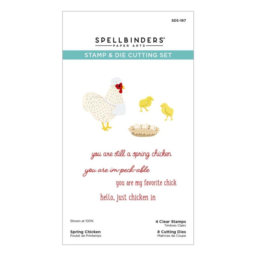 Spellbinders - Stempelset & Stanzschablone "Spring Chicken" Clear Stamps & Dies