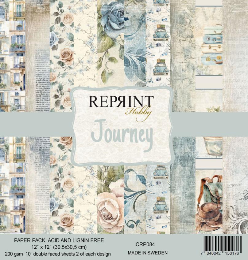 Reprint - Designpapier "Journey" Paper Pack 12x12 Inch - 10 Bogen