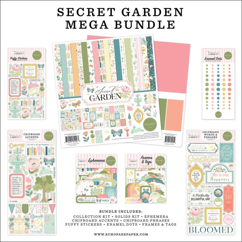 Carta Bella - Mega Bundle "Secret Garden" Komplettpaket 