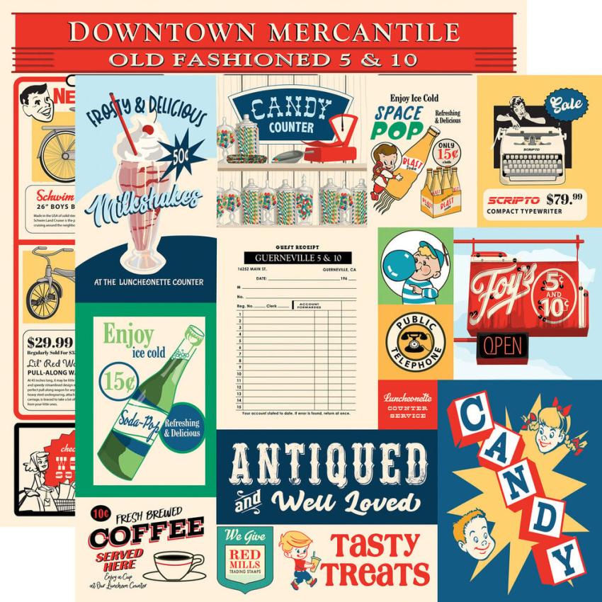 Carta Bella - Designpapier "Mercantile" Collection Kit 12x12 Inch - 12 Bogen  