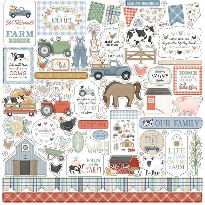 Carta Bella - Designpapier "On The Farm" Collection Kit 12x12 Inch - 12 Bogen  