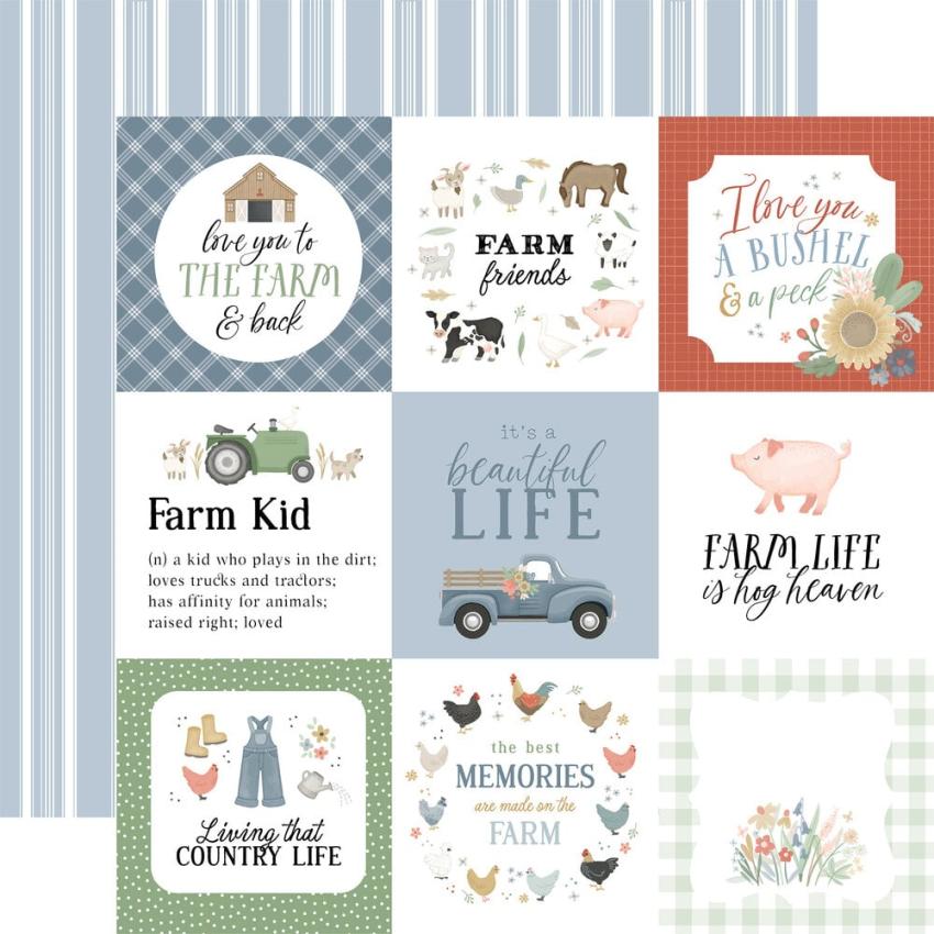 Carta Bella - Designpapier "On The Farm" Collection Kit 12x12 Inch - 12 Bogen  