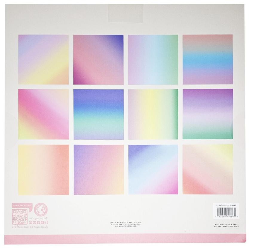 Crafters Companion - Designpapier "Pearl Ombre" Paper Pack 12x12 Inch - 36 Bogen