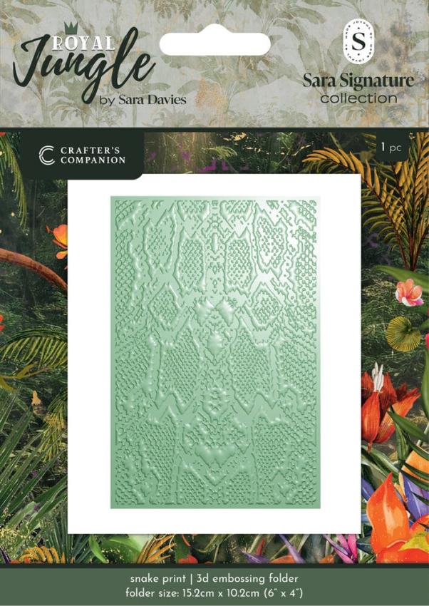 Crafters Companion - Prägefolder "Snake Print" 3D Embossingfolder