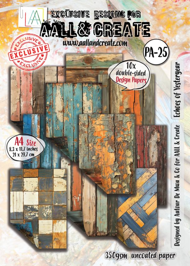 AALL and Create - Designpapier "Echoes of Yesteryear" Paper Pack A4 - 10 Bogen