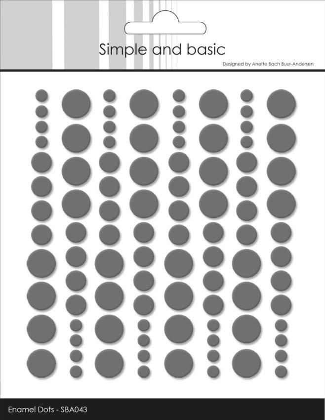 Simple and Basic - Adhesive Enamel Dots "Charcoal"